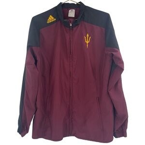 Adidas Burgundy and Black Windbreaker Arizona State Sun Devils medium jacket